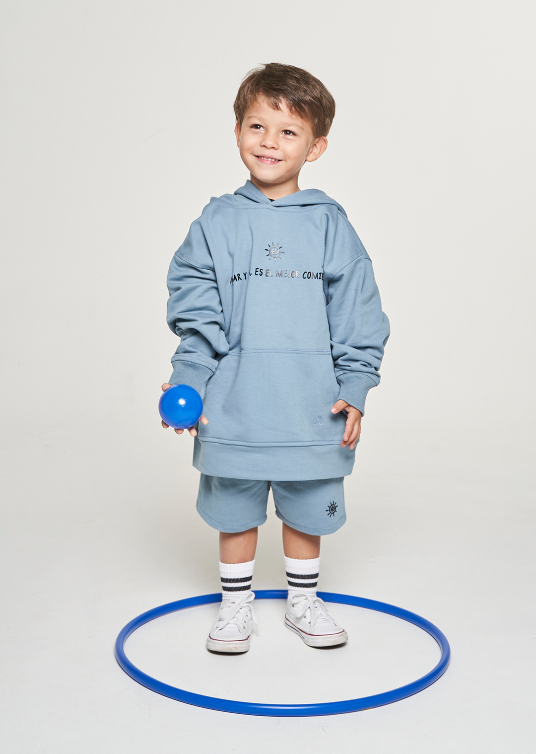 Set Buzo/Short Aman-e-Ser Azul