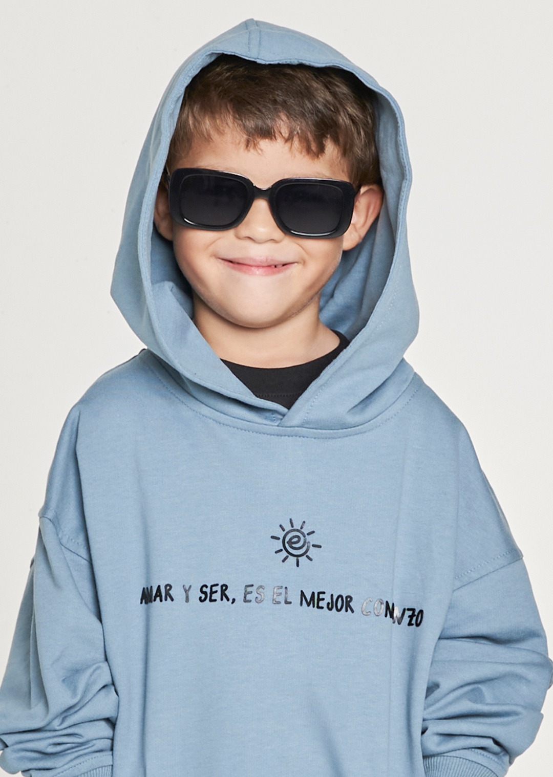 Set Buzo/Short Aman-e-Ser Azul