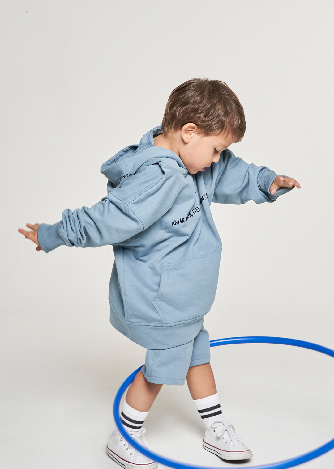 Set Buzo/Short Aman-e-Ser Azul